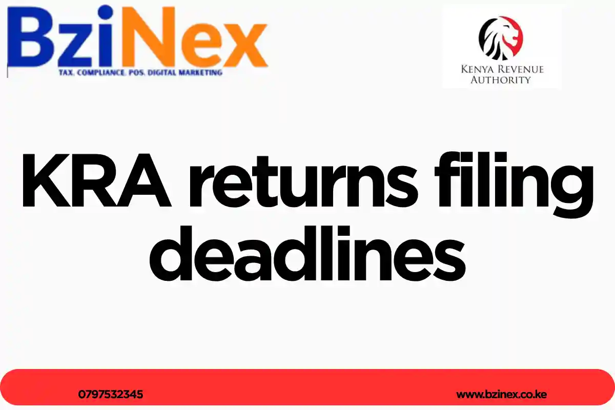 KRA Returns Filing Deadlines