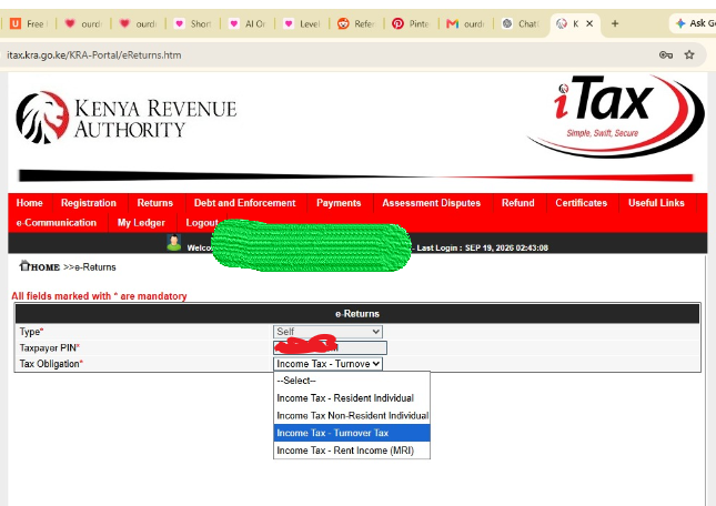 KRA Returns Filing in Mwea