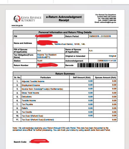 KRA Tax Filing Services in Nanyuki
